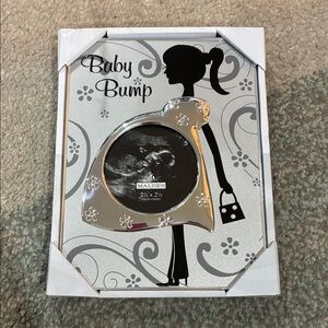 Malden Silver Baby Bump Photo Frame